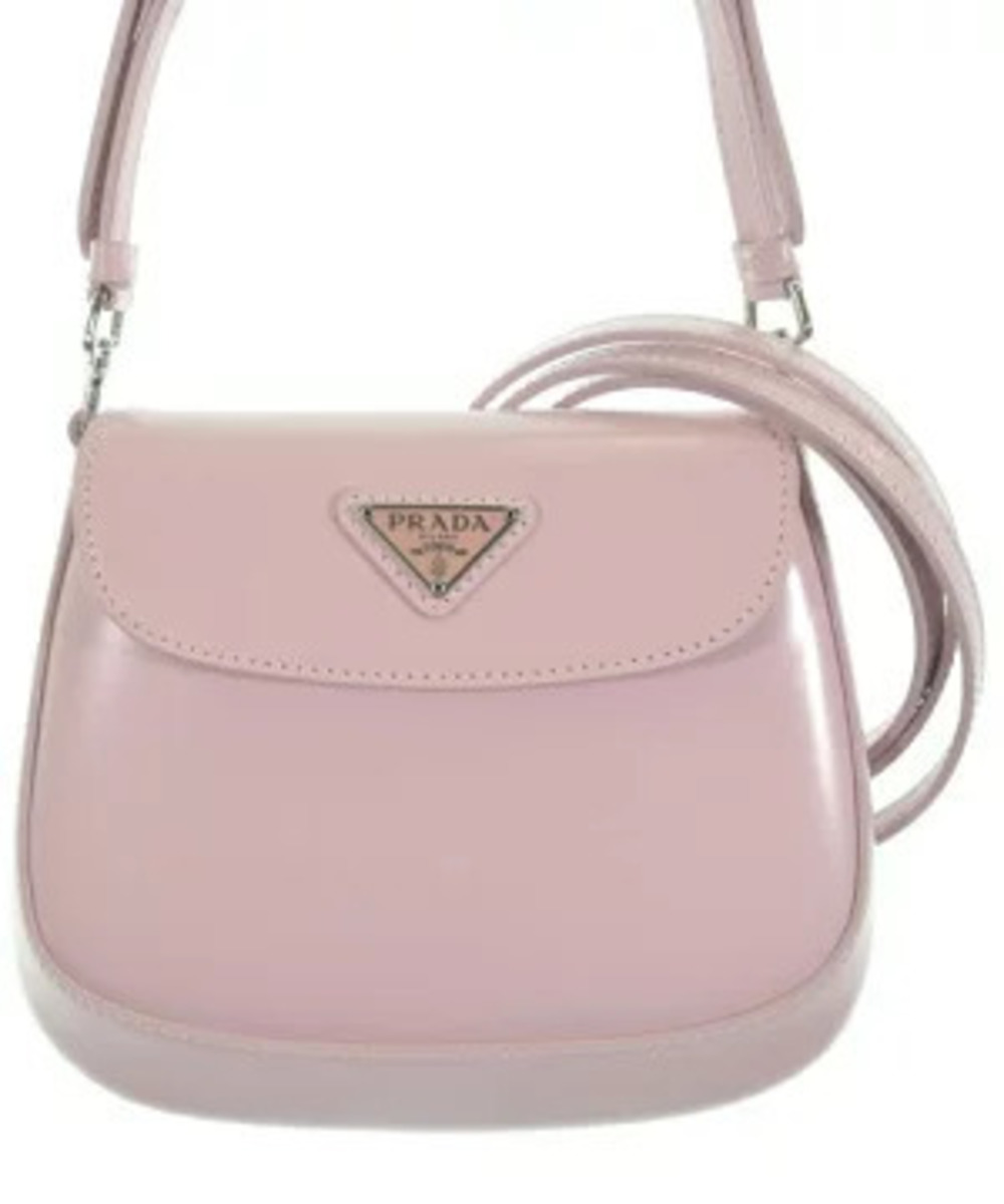Prada light pink Cleo Flap Shoulder Bag spazzolato leather